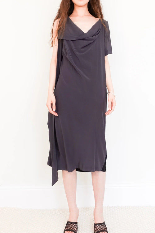 Grey midi dress